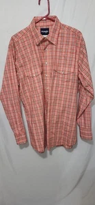 Wrangler Men's Western Shirt 2-Sawtooth Pockets Pearl Snap Front Long Sleeve Xlt - Picture 1 of 5