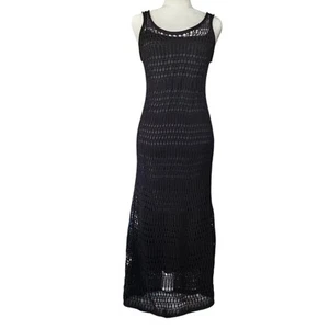 Theory Tissage offenes Strick Spitzen Midi Sommerkleid schwarz Damen Gr. S - Bild 1 von 16