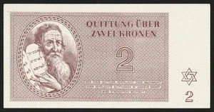 i-200167 Czechoslovakia. Theresienstadt Ghetto 2 Kronen 1943 UNC - Picture 1 of 2