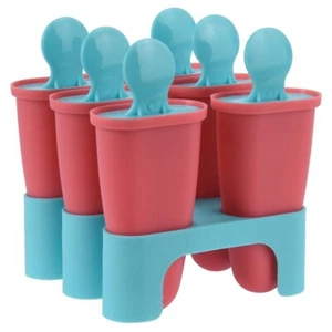 Form Eis am Stiel Form Eis 6 Stück Ständer Eisformen Eisförmchen BPA FREI - Bild 1 von 6