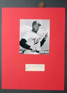 1965-67 Minnesota Twins Sandy Valdespino signiertes Autogramm & Foto starb 2023 - - Bild 1 von 1