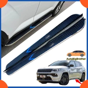 Fits for Jeep Compass 2023 2024 Fixed Running Boards Side Steps Pedals Nerf Bar - Picture 1 of 10