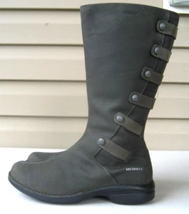 Merrell Women's Captiva Launch Drizzle Charcoal Black Leather Boots size 7.5 - Picture 1 of 10
