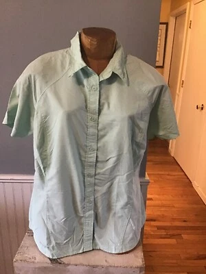 Top Columbia XLarge verde claro con botones de titanio  Foto 1 de 4