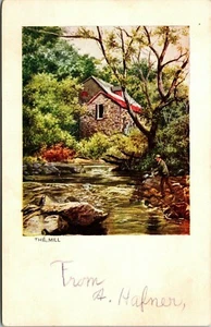 The Mill Pennsylvania Postcard Art Scene Rose Company Phila. UND Glitter - Picture 1 of 2