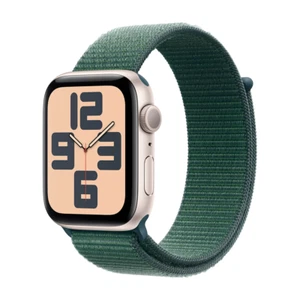 Apple Watch SE 2nd Gen GPS 44mm Starlight Case w Lake Green Sport Loop MXEW3LL/A - Picture 1 of 3