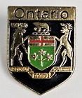 Ontario Coat Of Arms Metal Hat Lapel Pin Canada Travel Souvenir Gold-Tone