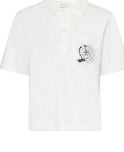 Tommy Hilfiger Icons Women’s Ecru Polo shirt Size XSmall (8) BNWT RRP £90 - Picture 1 of 7