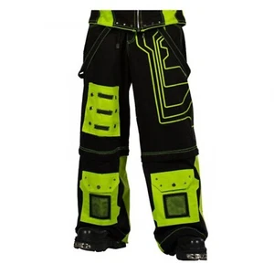 Puritues Men New Gothic Fashion Baggy Trouser Cyber Punk Rock Trouser Pants - Picture 1 of 4