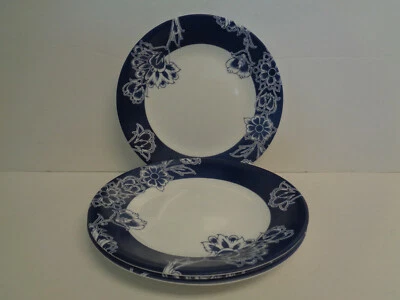 Corelle Boutique Indigo Blooms Set of 4 Dessert Plates 6-3/4" New Made in USA