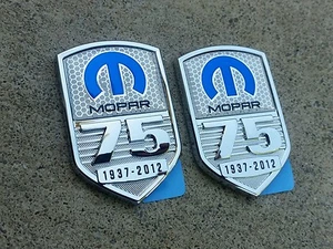2012 MOPAR 75 YEARS ANNIVERSARY FENDER EMBLEM SET 68184693AA - Picture 1 of 4