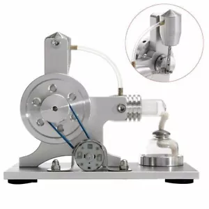 Silver Air Stirling Engine Motor Model Educational Steam Power School Physics l - Picture 1 of 10