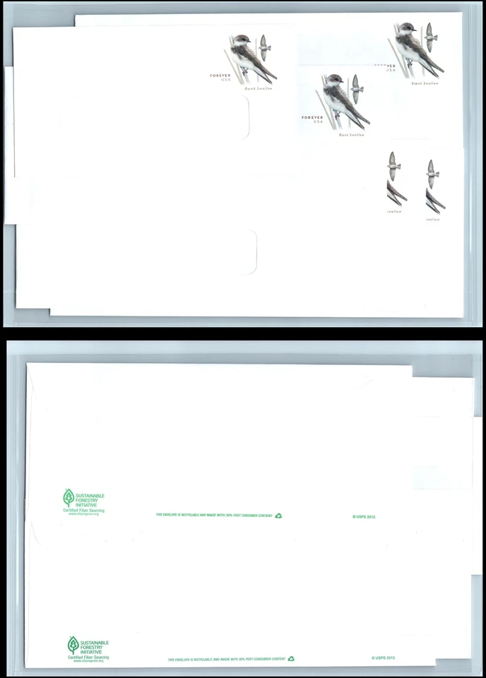 2013 Bank Swallow bird Sc U680 set 5 size/types window security etc mint entires - Image 1 of 1