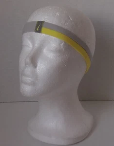 Nike Double Sport Hairband Adult Unisex Strata Grey/Electric Yellow - Picture 1 of 7
