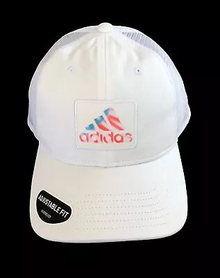 Men’s Adidas Americana Mesh Trucker Cap Hat Snapback White OS NEW - Image 1 of 4