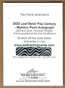 2025 Leaf Pop Century Metal Mystery Pearl Auto - Unscratched Redemption - Picture 1 of 1