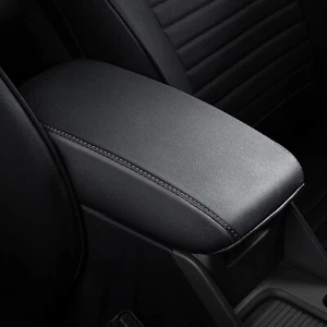 Black Leather Center Console Armrest Pad Cover Fits 22-25 Grand Cherokee - Bild 1 von 7