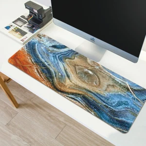 Marble Printed Office Home Desk Pad Writing Mat Leather Keyboard Mouse MatPad - Picture 1 of 26