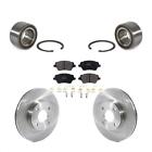 Front Wheel Bearing With Disc Brake Rotors And Pads Kit For Ford Fiesta