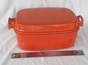 Vtg MCM Dansk Belgium JHQ Orecast Iron Enamelware Roaster Dutch Oven Pot w/ Lid - Picture 1 of 10