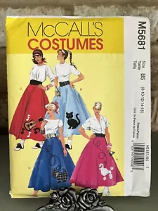 McCall's M5681 - Damen 1950er PODELROCK - PETTICOAT - APPLIKATIONSMUSTER 8-16 UNGESCHNITTEN - Bild 1 von 2