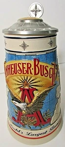 Anheuser-Busch Budweiser Club Membership Stein 1996 WORLD’S LARGEST BREWER - Picture 1 of 12