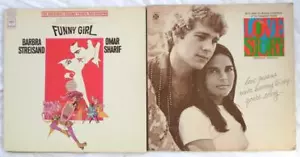 2 LP Vinyl Records Albums Funny Girl Love Story Barbara Streisand Omar Sharif - Foto 1 di 1