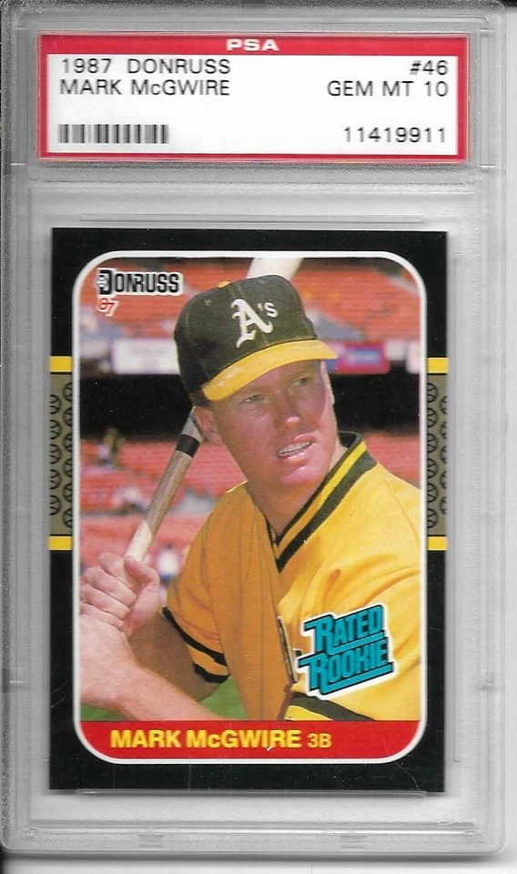 Donruss Mark McGwire 1987 A's #46 4394 PSA 10 Foto 1 de 1