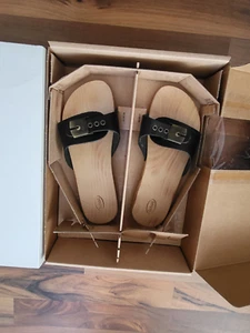 Pantolette von Scholl, Holz, Leder schwarz, neu, Gr. 37 - Bild 1 von 5
