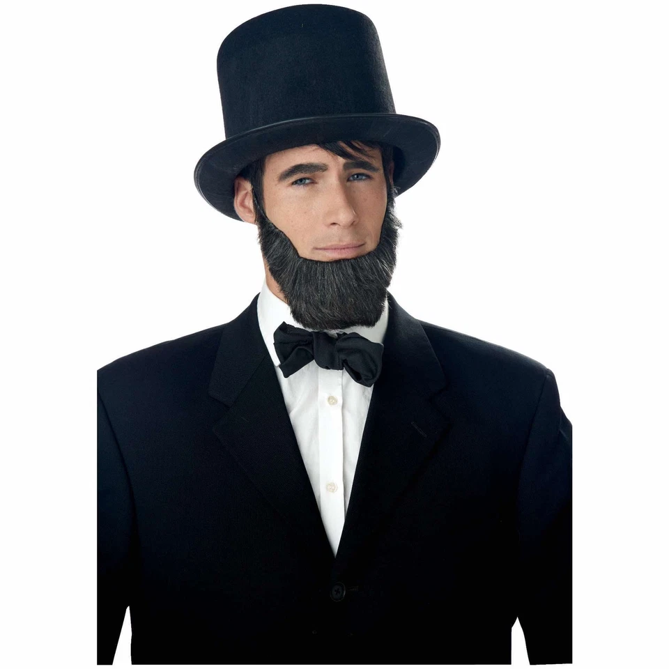 Disfraz Honesto Abe Lincoln Presidente de EE. UU. Histórico Para Hombre Marrón Oscuro Gris Barba Foto 1 de 1