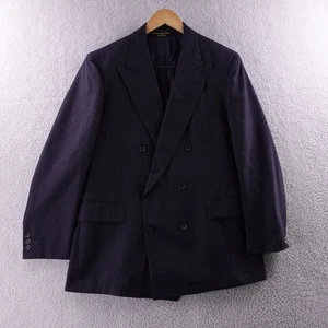 Vintage Brooks Brothers Double Breasted Navy Wool Blazer Men's 42R USA - Picture 1 of 11