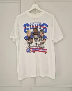 Vintage New York Giants T-Shirt XL NFL Cartoon Tee 90s Salem Courtside USA - Picture 1 of 9