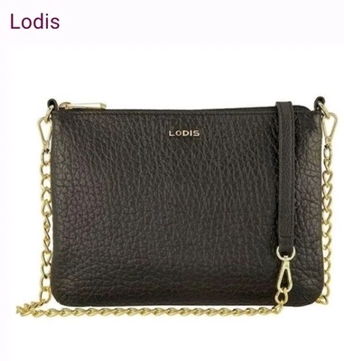 Cartera Convertible Lodis Emily 5 en 1-Negro-Bolso Bandolera Cuero-Correa Cadena Dorada Foto 1 de 4