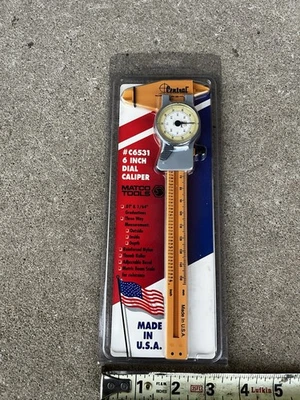 NEW NOS Central Matco Tools 6” 155mm Dial Caliper .01” & 1/64” - Image 1 of 4