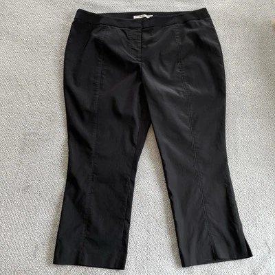 Barba Verónica para mujer 18? Pantalón corto al tobillo negro tiro alto cremallera frontal *LEER* Foto 1 de 4