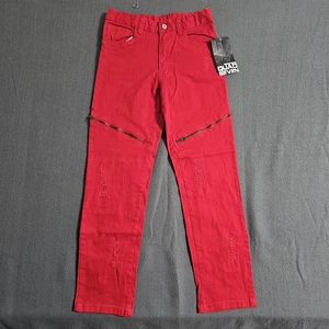 Quad Seven Sz 10 Distressed Red Jeans - Picture 1 of 11