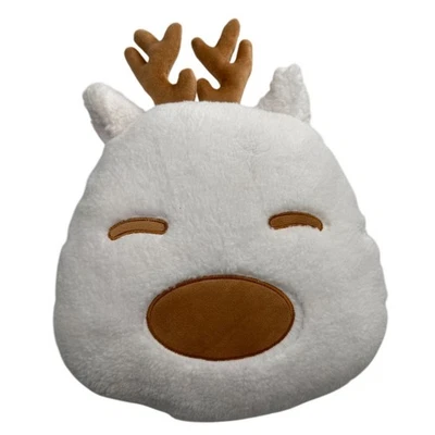 Target Deer Plush Pillow Antler Embroidered Face Christmas Reindeer Sherpa Decor - Image 1 of 4