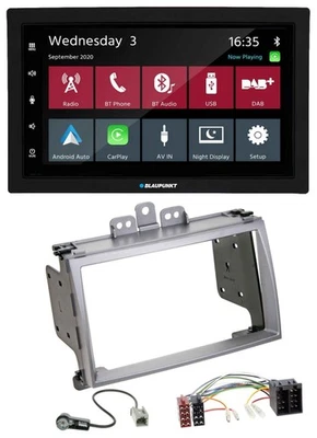 Blaupunkt 2DIN MP3 USB Bluetooth DAB Autoradio für Hyundai i20 2009-2012 silber - Bild 1 von 4