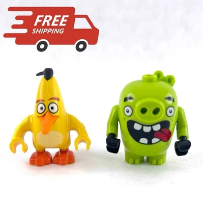 Lego Angry Birds Movie Minifigures Chuck & Piggy With Tongue Ang001 & Ang002 - Image 1 of 3