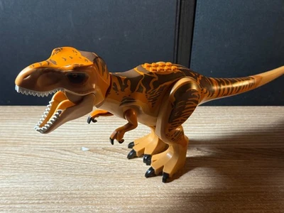 LEGO Jurassic World Tyrannosaurus Rex Naranja Oscuro Negro Dinosaurio Minifigura Foto 1 de 2