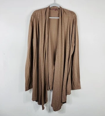 Cárdigan Suéter Fresh Produce Talla XL XXL Tejido Slub Abierto Marrón 100% Algodón Foto 1 de 4