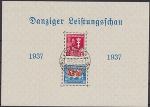 = DANZIG Leistungsschau Block Mi. 3 gest., kompetent geprüft, Kat. 110€ = - Picture 1 of 2