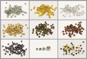 INWARIA Quetschperlen Ø 2/2,5/3/4 mm Messing 50/100/500 Perlen Metallperlen S39  - Imagen 1 de 21