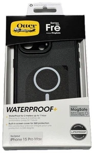 OtterBox Frē MagSafe Hülle iPhone 15 Pro Max Schwarz Wasserdicht - Bild 1 von 1