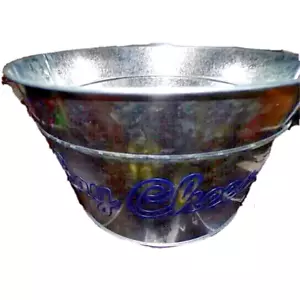 "Say Cheese" custom New Silver Bullseye's playground 2 handle 10x6x8 inch Bucket - Picture 1 of 3