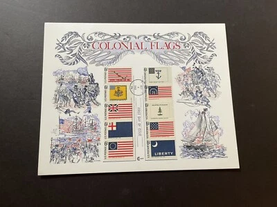 US 1968 FDC Card +Historic Flag Series #1345-1354+ Cartamento Cachet +Gorgeous - Image 1 of 2