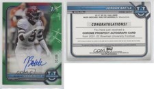 2021-22 Bowman University Chrome Prospect Green Refractor /99 Jordan Battle Auto