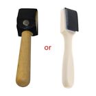 Wire Brush Ballet Dance Shoe Brush PU Protector Cover Wood Handle Ballroom Suede