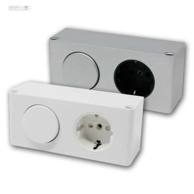 WORLD-TRADING-NET Combinación Mueble Montaje Enchufe con Interruptor de Luz, Montaje Sobre/Debajo Muebles
