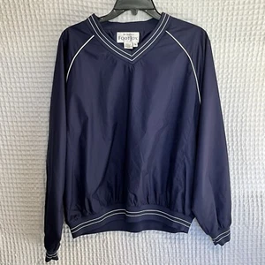 Foot Joy Wind Shirt Womens M Navy Blue Vneck Pullover Golf Lightweight Jacket - Picture 1 of 11